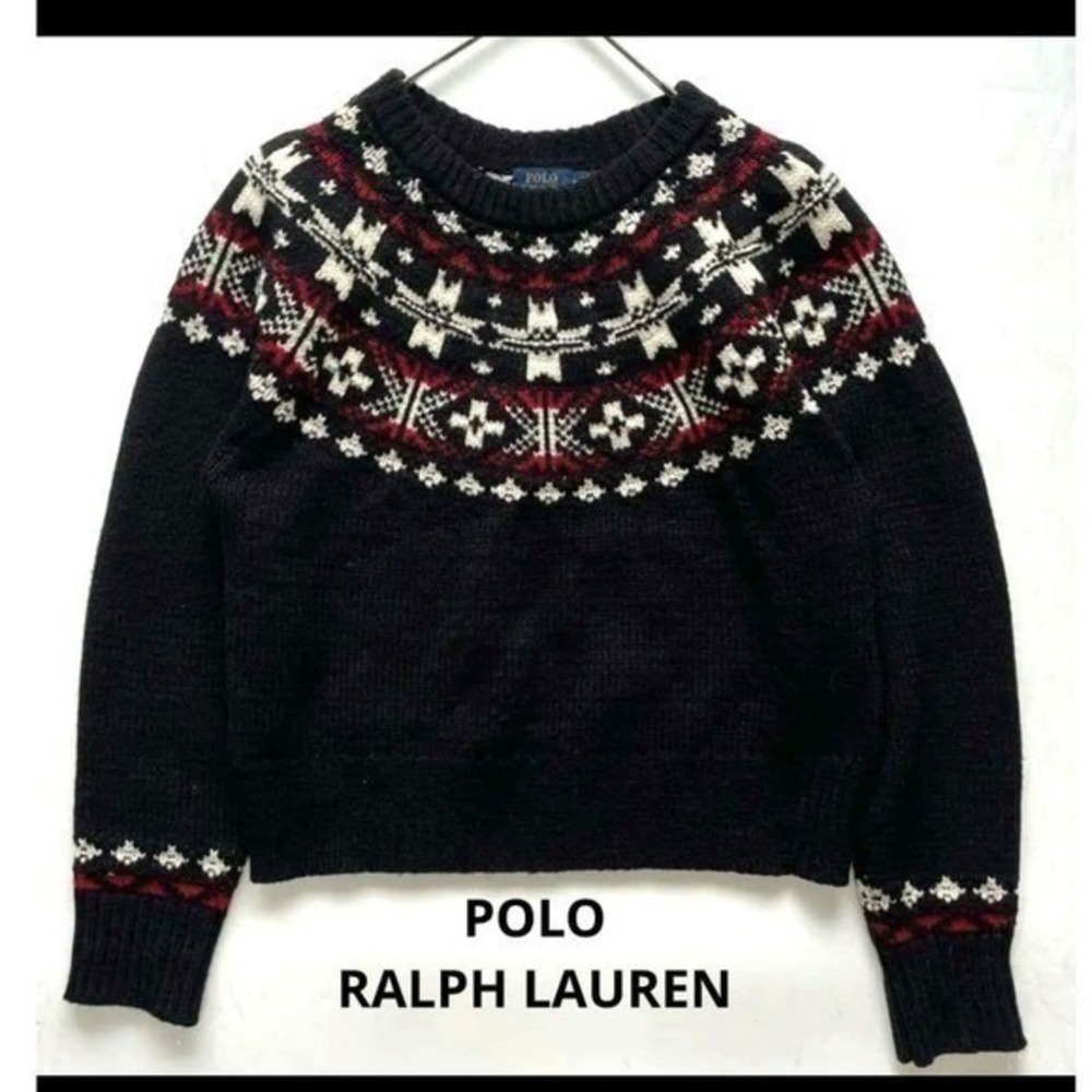 Polo Ralph Lauren Womens Fair Isle Wool Alpaca‎ Crewneck Sweater Pullover S NWOT